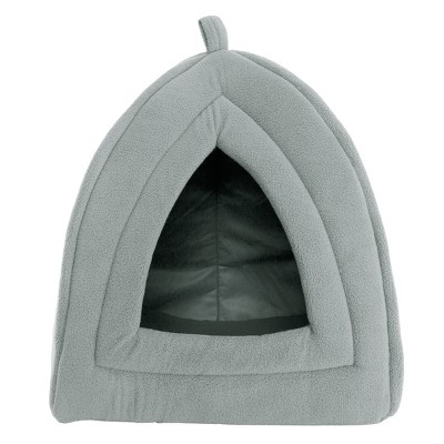Small Gray Plush Foam Triangle Cat House