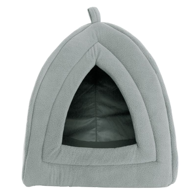 Cat House - Indoor Bed with Removable Foam Cushion - Pet Tent for Puppies, Rabbits, Guinea Pigs, Hedgehogs, and Other Small Animals by PETMAKER (Gray), 1 of 9