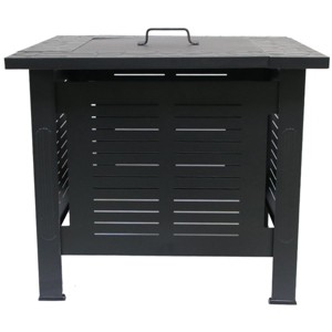 NAYSAYE Grill Racks 2 in 1 Patio Table Fire Pit for Outdoor Enjoyment and Atmosphere, Black, 26.37"*24.01"*9.05" - 1 of 4
