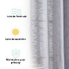HLC.ME Madison Faux Linen Textured Thicker Sheers Privacy Light Filtering Window Grommet Curtains Drapery Panels, Set of 2 - 4 of 4