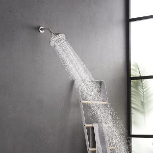 Adjustable Shower Head with 6 Spray Patterns, Anti-Clogging Nozzles, High Pressure, Easy Installation, Fixed Rain Style - 1 of 4