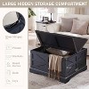 SinCiDo Farmhouse Square Coffee Table, Lift Top Wooden Center Table w/Hidden Storage for Living Room & Home - 3 of 4
