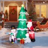FONTOI 7FT Christmas Inflatable Tree with Santa and Snowman Funny Holiday Yard Decoration for Outdoor Party, Multicolored, 9.84"*7.09"*9.45" - 3 of 4