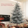 Whisen 7.5FT Nordic Pine Artificial Christmas Tree with 1218 Snow Flocked Tips, Foldable Metal Stand - Green - 3 of 4