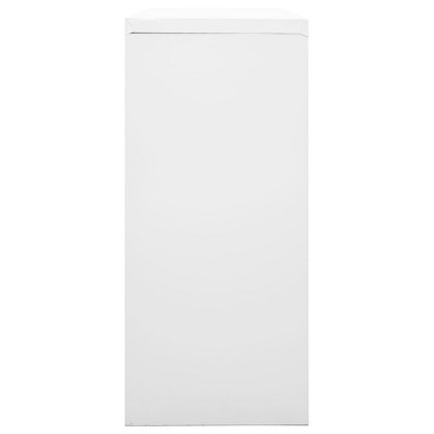 Gray Steel Lockable Office Cabinet with Adjustable Shelving