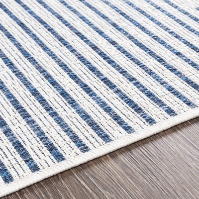 Stephan Blue and Cream Polypropylene Area Rug 2' x 2'11"