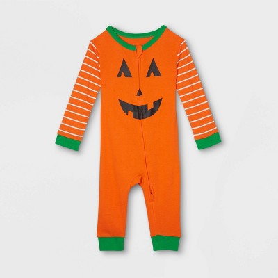 Baby Halloween Pumpkin Matching Family Union Suit - Orange 3-6M