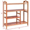 Costway 4 Tier Multifunction Bamboo Shoe Rack Boot Tower Shelf Storage Organizer Stand - 2 of 4