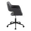 Sapphtopaz Modern Office Chair with Open Back Upholstered Height Adjustable Swivel Task Chair with Matel Base Vanity Chair for Home Office - 2 of 4