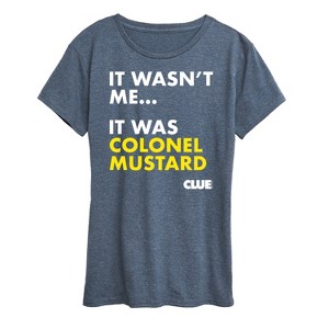 Women's - Clue - It Wasnt Me It Was Colonel Mustard Short Sleeve Graphic T-Shirt - 1 of 4