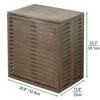 mDesign Bamboo Wood Foldable Laundry Basket Storage Organizer - image 3 of 4