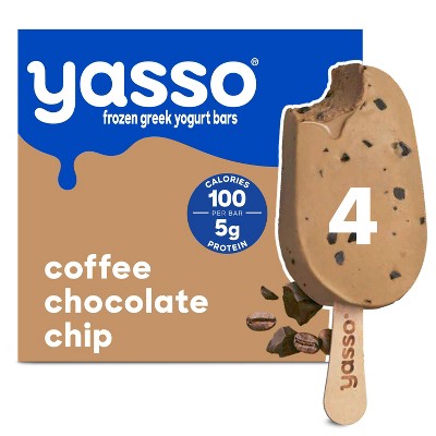 Yasso Frozen Greek Yogurt - Coffee Chocolate Chip Bars - 4ct