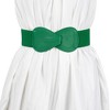 INSPIRE CHIC Women's Interlock 8-shaped Buckle Elastic Faux Leather Stretch Waist Belt 2 Pcs - 2 of 4