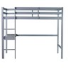 Bellemave Twin Loft Bed with Desk,Loft Bed for Kids, Boys, Girls,Wooden Loft Bed Frame,Built in Desk and Ladder, Gray（Rubber Wood） - 4 of 4