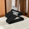 Velvet Hangers 60 Pack, Non-Slip Clothes Hangers, Suit Hangers with Shoulder Notches, 360¡ã Swivel Hook, Space-Saving Black - 2 of 4