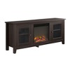 Transitional Glass Door Fireplace TV Stand for TVs up to 65" - Saracina Home - 3 of 4