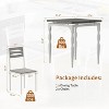 Dining Table Set for 2, Dining Table and Chairs Set of 2, 3 Piece Dining Compact Table Set with Spiral Table Legs for Small Spaces,Kitchen,Apartment. - 4 of 4