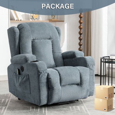 NicBex Power Lift Chair with USB Ports and Pocket Recliner Chair for Elderly Massage Chair with Heating Living Room Chairs