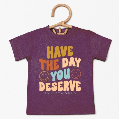 The Juniper Shop SmileyWorld Have The Day You Deserve Groovy Toddler Short Sleeve Tee
