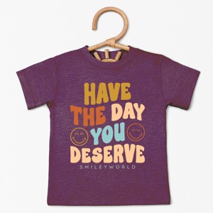 The Juniper Shop SmileyWorld Have The Day You Deserve Groovy Toddler Short Sleeve Tee - 1 of 4