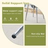 PAGED Modern Dining Table Round Kitchen Table with Glass Tabletop and Metal Legs, 40" Living Room Table for 4/6 Person - 4 of 4