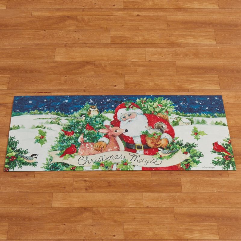 Collections Etc Charming Santa and Friends Christmas Magic Runner 2X4 FT, 2 of 4