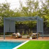 Aoodor 120'' x 155.1'' Outdoor Pergola with Retractable Canopy, Aluminum Frame, 4 Pieces Patio Sun Shade Shelter for Backyard, Deck-Dark Gray - 4 of 4