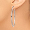 Black Bow Jewelry 2mm, 14k White Gold Classic Round Hoop Earrings, 50mm (1 7/8 Inch) - 3 of 4