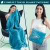 PAVILIA Travel Blanket Pillow Soft Bag Pockets, Airplane Plane Flight Car Essentials Compact Set Packable, Travelers Accessories Gifts - 2 of 4