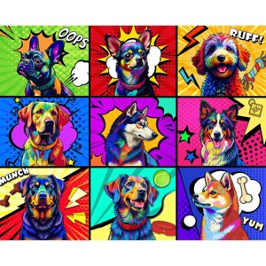 Springbok Pop Art Pups Jigsaw Puzzle - 1000pc - 1 of 3