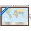 Trends International World Map 2023 Framed Wall Poster Prints - 3 of 4