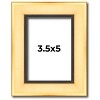 PosterPalooza | Photo Size Simple Gold Picture Frame - UV Acrylic, Foam Board Backing, Hanging Hardware - 2 of 4