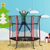 Soozier Trampoline for Kids with Net, Indoor/Outdoor Toddler Trampoline with Safety Enclosure, Birthday Gift for Boys and Girls 3-10 Years - 2 of 4