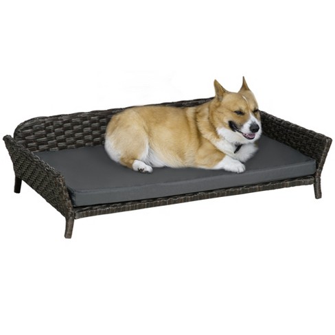 PawHut 44 Cooling Elevated Dog Bed, Foldable Raised Pet Cot, with Breathable Mesh, Indoor Outdoor Use, for Small & Medium Dog, Black