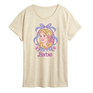 Women's - Barbie - Portrait Floral Coquette Bow Short Sleeve Graphic T-Shirt - 1 of 4