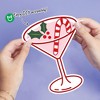 Big Dot of Happiness A Tini Bit Merry Garland Banner, Christmas Cocktail Decor Holiday  30 Feet of Cord, 15 Double-Sided Candy Cane Martini Glasses - 3 of 4