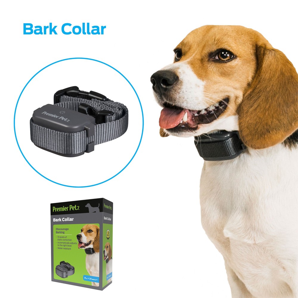 Photos - Collar / Harnesses Premier Pet Bark Adjustable Collar - Black
