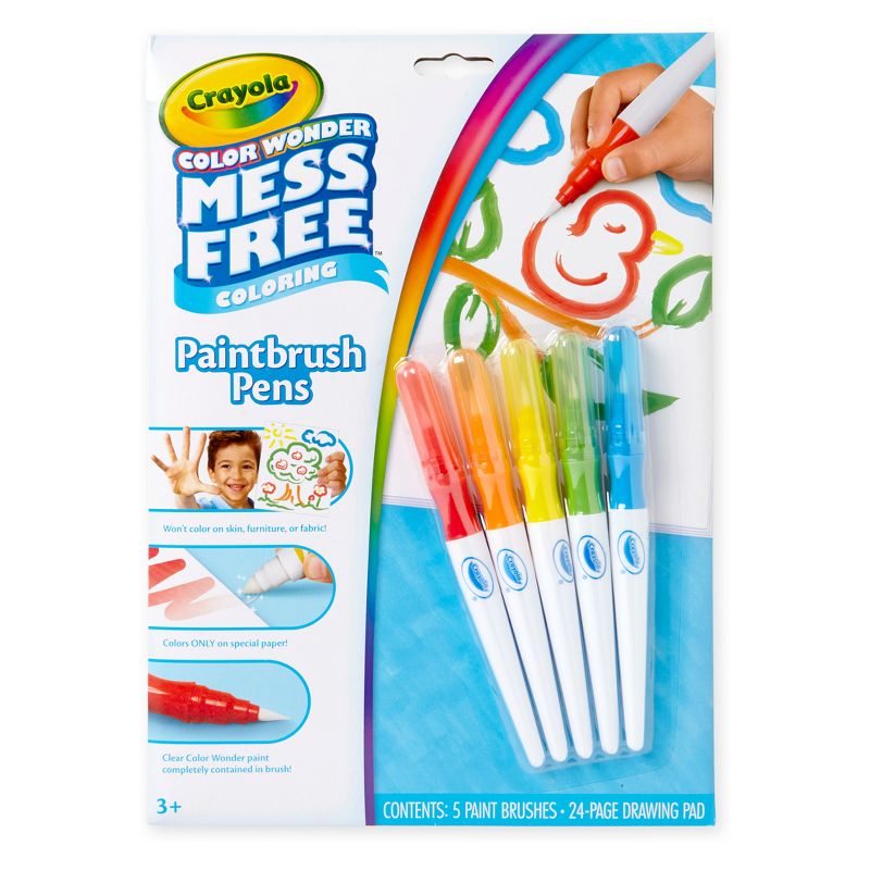 Crayola 6pc Color Wonder Paintbrush Pens Set, 1 of 11