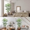 Whizmax 6FT Fake Tropical Palm Plant, Artificial Golden Cane Palm Tree, Pre Potted Faux Greenry Plant for House Living Room Outside Patio Office Home - 4 of 4