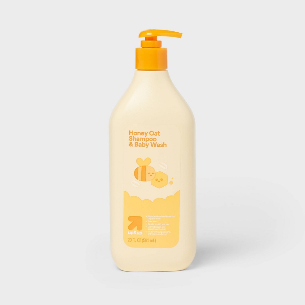 Photos - Shower Gel Baby Bath Wash and Shampoo - Honey Oat - 20 fl oz - up & up™