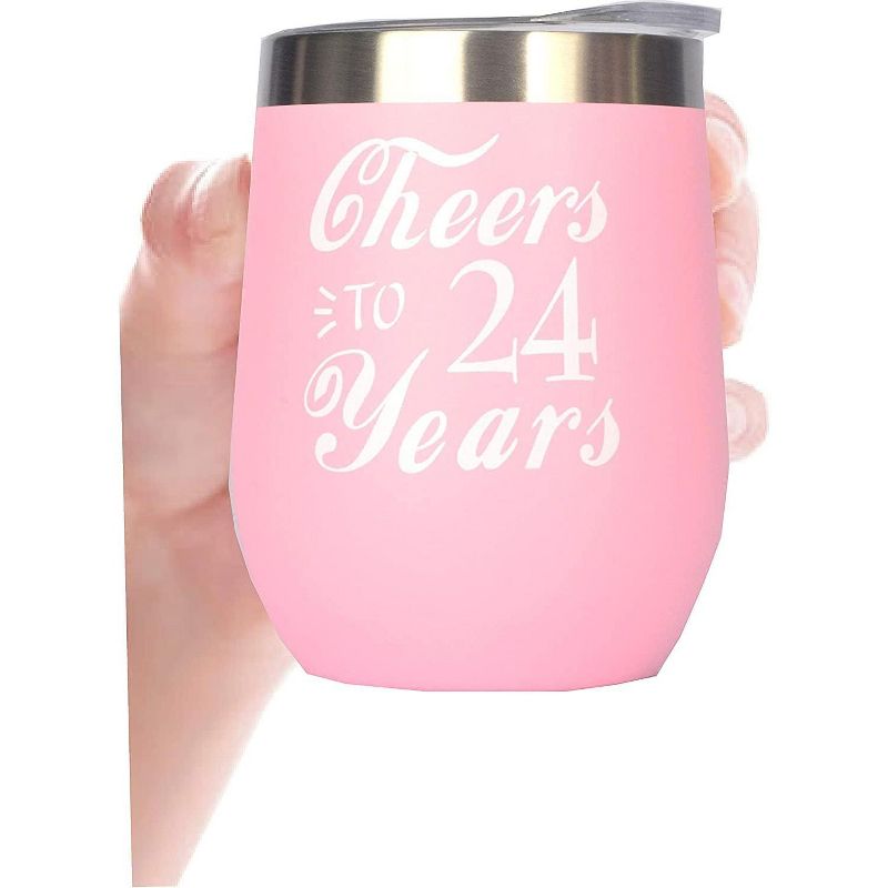 Meant2tobe 24th Birthday Tumbler & Party Supplies Gifts for Girl - Pink, 2 of 4