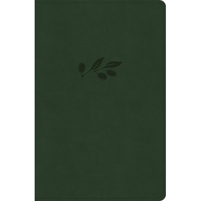 NASB Personal Size Giant Print Bible, Olive Leathertouch - by  Holman Bible Publishers (Leather Bound)