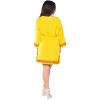 HAPPY BAY Women's Summer Vacation Beachwear Mini Bathing Suit Short Beach Bikini Swimsuit Cover ups Dress Medium-Large Yellow Solid - 2 of 3