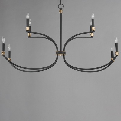 Charlton Black and Antique Brass 8-Light Chandelier