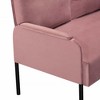 Metal Frame Loveseat Couch,Designed with Simple Lines LoveseatIt,Fits well in Apartments or Rooms with Limited Space,Pink - 3 of 4