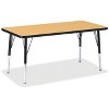 Jonti-Craft Berries Elementary Oak Laminate Rectangle Table (24 x 48) in Black - 2 of 2