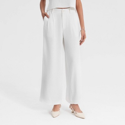 Women's Wide Leg Belted Palazzo Pants - A New Day™