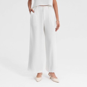 Women's Wide Leg Belted Palazzo Pants - A New Day™ - 1 of 4