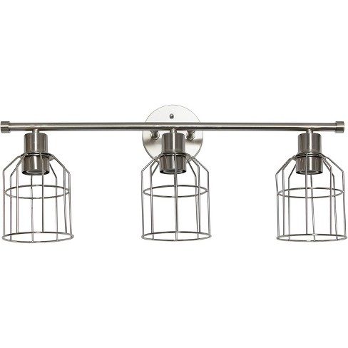 Elegant Designs 3 Light Cage Vanity Light Brushed Nickel Target