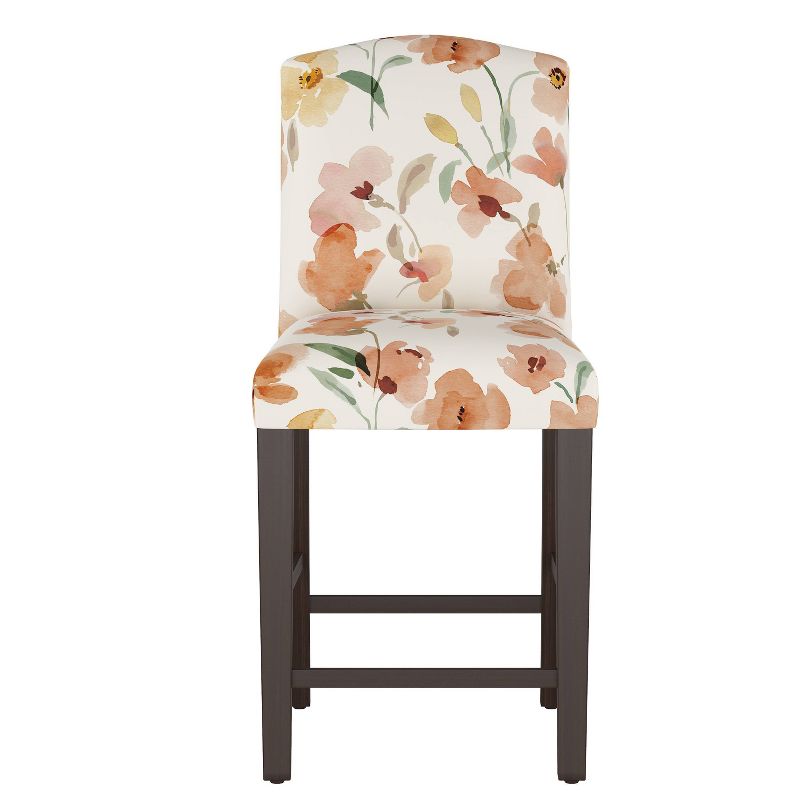 Skyline Furniture Alex Camel Back Counter Height Barstool with Botanical Print, 3 of 8
